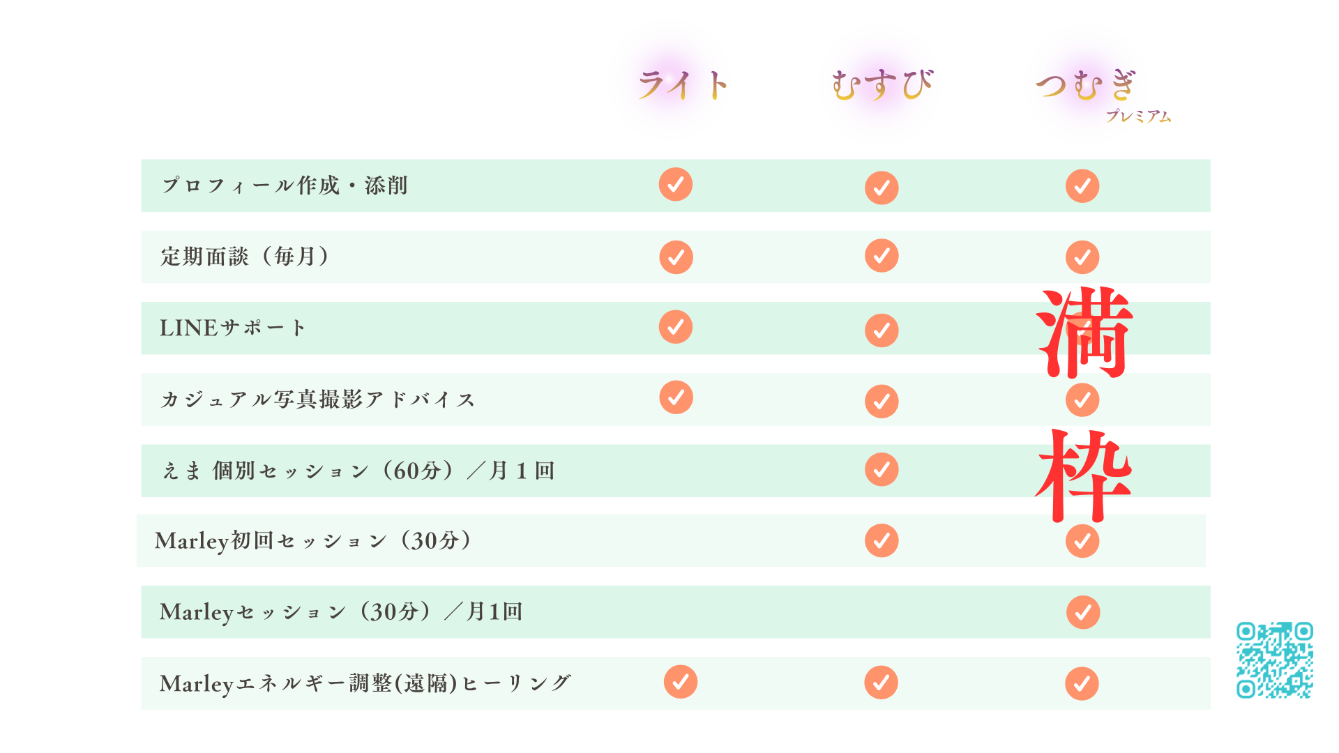 各プランの内容